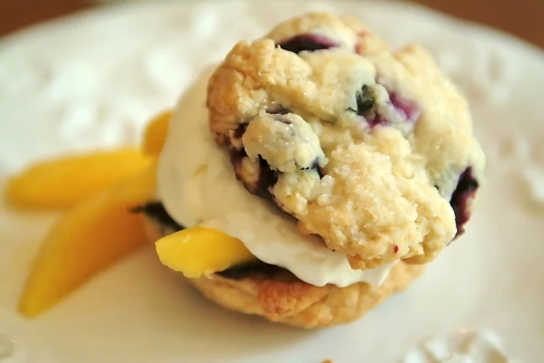 Blueberry Sugar Shortcakes with Mango Compote