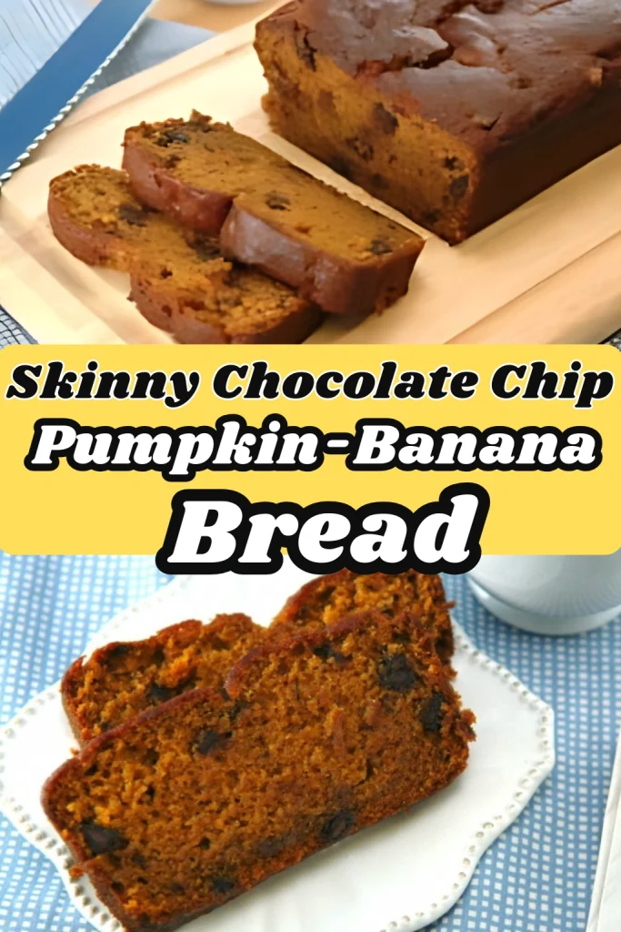 Skinny Chocolate Chip Pumpkin-Banana Bread